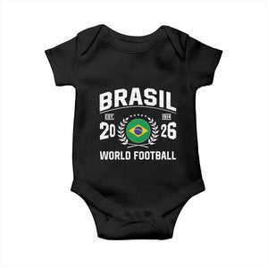 Brasil Flag Brazil Soccer Football Fan Baby Onesie TS14 Black Print Your Wear