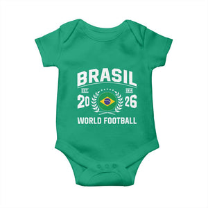Brasil Flag Brazil Soccer Football Fan Baby Onesie TS14 Irish Green Print Your Wear
