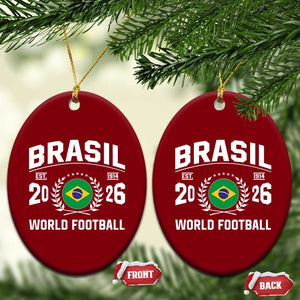 Brasil Flag Brazil Soccer Football Fan Ceramic Ornament TS14 Print Your Wear
