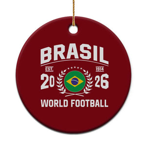 Brasil Flag Brazil Soccer Football Fan Ceramic Ornament TS14 1pc Red Print Your Wear