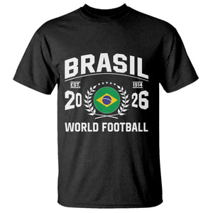 Brasil Flag Brazil Soccer Football Fan T Shirt TS14 Black Print Your Wear