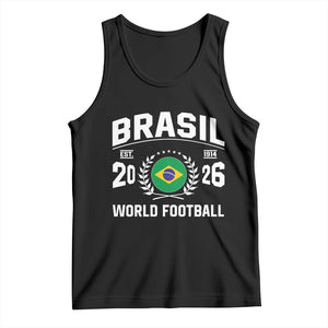 Brasil Flag Brazil Soccer Football Fan Tank Top TS14 Black Print Your Wear