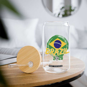 Brazil Soccer Fan Brasil Flag Glass Can Brazilian Football Game Day Supporter TS14 Print Your Wear