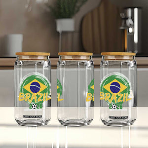 Brazil Soccer Fan Brasil Flag Glass Can Brazilian Football Game Day Supporter TS14 Print Your Wear