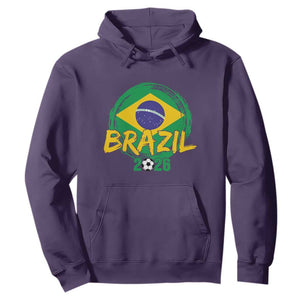 Brazil Soccer Fan Brasil Flag Hoodie Brazilian Football Game Day Supporter TS14 Purple Print Your Wear
