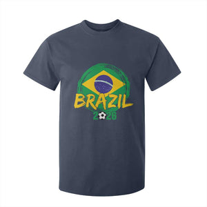 Brazil Soccer Fan Brasil Flag T Shirt For Kid Brazilian Football Game Day Supporter TS14 Navy Print Your Wear