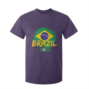 Brazil Soccer Fan Brasil Flag T Shirt For Kid Brazilian Football Game Day Supporter TS14 Purple Print Your Wear
