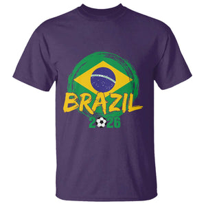 Brazil Soccer Fan Brasil Flag T Shirt Brazilian Football Game Day Supporter TS14 Purple Print Your Wear