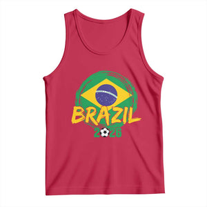 Brazil Soccer Fan Brasil Flag Tank Top Brazilian Football Game Day Supporter TS14 Red Print Your Wear