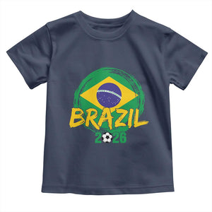 Brazil Soccer Fan Brasil Flag Toddler T Shirt Brazilian Football Game Day Supporter TS14 Navy Print Your Wear