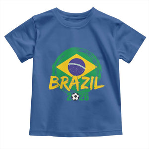 Brazil Soccer Fan Brasil Flag Toddler T Shirt Brazilian Football Game Day Supporter TS14 Royal Blue Print Your Wear