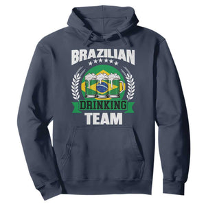 Brazil Drinking Team Hoodie Funny Brazilian Flag Beer Party Gift TS14 Navy Print Your Wear