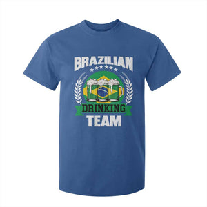 Brazil Drinking Team T Shirt For Kid Funny Brazilian Flag Beer Party Gift TS14 Royal Blue Print Your Wear