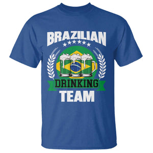 Brazil Drinking Team T Shirt Funny Brazilian Flag Beer Party Gift TS14 Royal Blue Print Your Wear