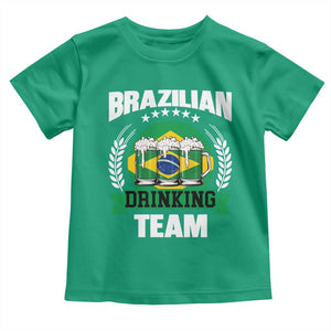 Brazil Drinking Team Toddler T Shirt Funny Brazilian Flag Beer Party Gift TS14 Irish Green Print Your Wear