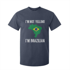 I'm Not Yelling I'm Brazilian T Shirt For Kid Funny Brazil Pride TS14 Navy Print Your Wear