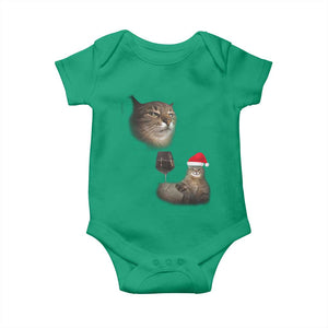 Funny Cat Christmas Baby Onesie Cats Drinking Wine Oddly Specific Meme TS14 Irish Green Print Your Wear