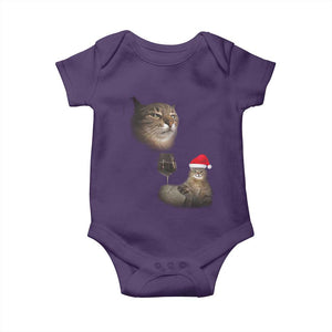 Funny Cat Christmas Baby Onesie Cats Drinking Wine Oddly Specific Meme TS14 Purple Print Your Wear
