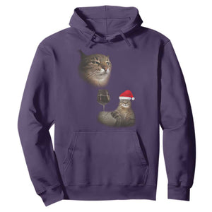 Funny Cat Christmas Hoodie Cats Drinking Wine Oddly Specific Meme TS14 Purple Print Your Wear