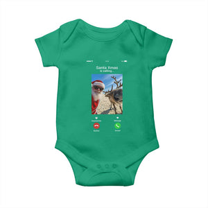 Santa Christmas Meme Baby Onesie Reindeer Video Call TS14 Irish Green Print Your Wear
