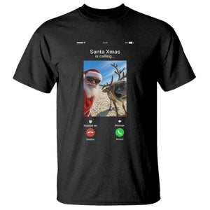 Santa Christmas Meme T Shirt Reindeer Video Call TS14 Black Print Your Wear