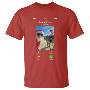 Santa Christmas Meme T Shirt Reindeer Video Call TS14 Red Print Your Wear