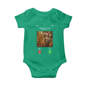 Funny Bigfoot Christmas Baby Onesie Sasquatch Video Call Meme TS14 Irish Green Print Your Wear