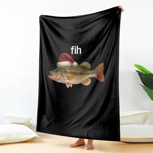 Funny Misspelled Fish Christmas Meme Throw Blanket TS14 Print Your Wear