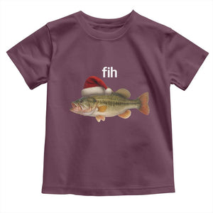 Funny Misspelled Fish Christmas Meme Toddler T Shirt TS14 Maroon Print Your Wear