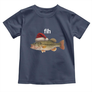 Funny Misspelled Fish Christmas Meme Toddler T Shirt TS14 Navy Print Your Wear