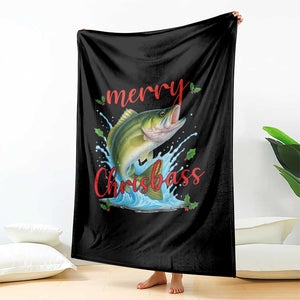 Bass Fish Christmas Throw Blanket Merry Chrisbass TS14 Print Your Wear
