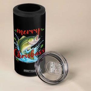 Bass Fish Christmas 4 in 1 Can Cooler Tumbler Merry Chrisbass TS14 Print Your Wear