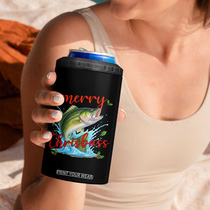 Bass Fish Christmas 4 in 1 Can Cooler Tumbler Merry Chrisbass TS14 Print Your Wear