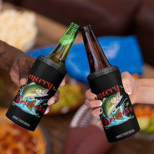 Bass Fish Christmas 4 in 1 Can Cooler Tumbler Merry Chrisbass TS14 Print Your Wear