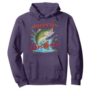 Bass Fish Christmas Hoodie Merry Chrisbass TS14 Purple Print Your Wear