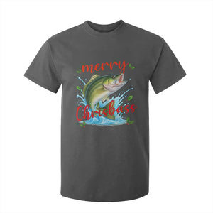 Bass Fish Christmas T Shirt For Kid Merry Chrisbass TS14 Dark Heather Print Your Wear