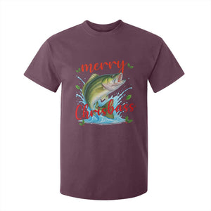 Bass Fish Christmas T Shirt For Kid Merry Chrisbass TS14 Maroon Print Your Wear