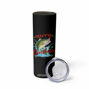 Bass Fish Christmas Skinny Tumbler Merry Chrisbass TS14 Print Your Wear