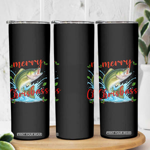 Bass Fish Christmas Skinny Tumbler Merry Chrisbass TS14 Print Your Wear