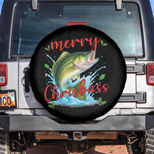 Bass Fish Christmas Spare Tire Cover Merry Chrisbass TS14 No hole Black Print Your Wear