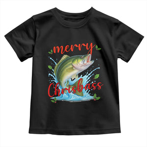 Bass Fish Christmas Toddler T Shirt Merry Chrisbass TS14 Black Print Your Wear
