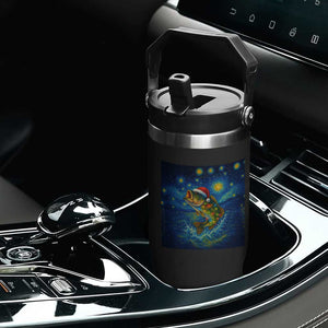 Bass Fish Christmas Flip Straw Tumbler Starry Night Fishing Van Gogh TS14 Print Your Wear