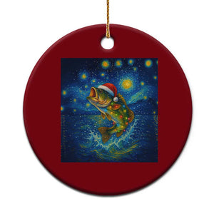 Bass Fish Xmas Ceramic Ornament Starry Night Fishing Van Gogh TS14 1pc Red Print Your Wear