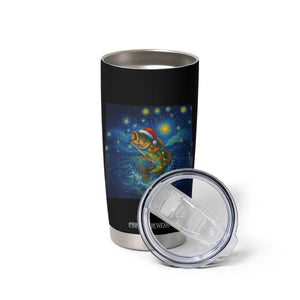 Bass Fish Christmas Tumbler Cup Starry Night Fishing Van Gogh TS14 Print Your Wear