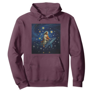 Jesus Christian Hoodie Stary Night Van Gogh Christmas TS14 Maroon Print Your Wear