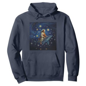 Jesus Christian Hoodie Stary Night Van Gogh Christmas TS14 Navy Print Your Wear