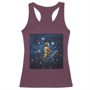 Jesus Christian Racerback Tank Top Stary Night Van Gogh Christmas TS14 Maroon Print Your Wear
