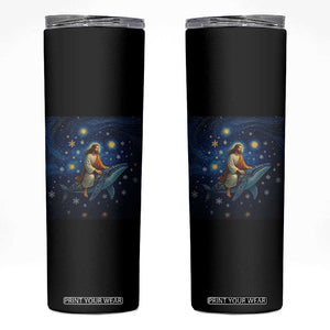 Jesus Christian Skinny Tumbler Stary Night Van Gogh Christmas TS14 Black Print Your Wear