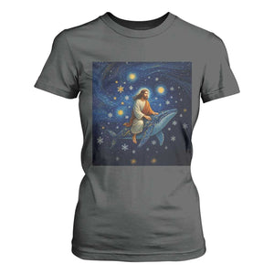 Jesus Christian T Shirt For Women Stary Night Van Gogh Christmas TS14 Dark Heather Print Your Wear