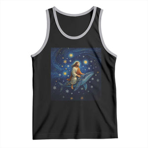 Jesus Christian Tank Top Stary Night Van Gogh Christmas TS14 Black Athletic Heather Print Your Wear